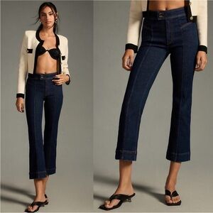 BOGO! Anthropologie Pilcro The Nyhavn Mid-Rise Cropped Flare-Leg Jeans Size 26